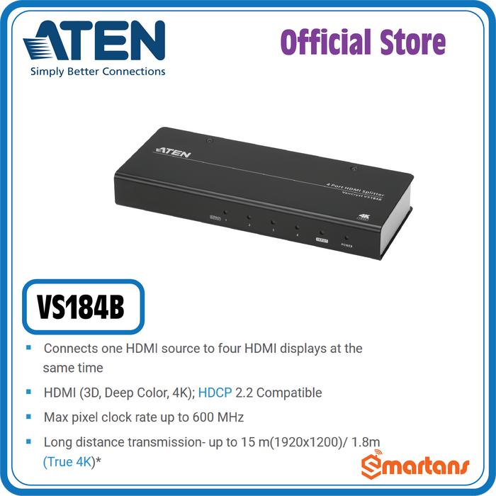 Jual Aten Vs184b - 4 Port True 4k Hdmi Splitter Di Seller Sweet Shop