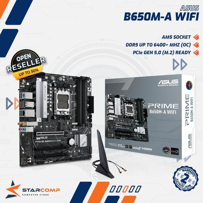 Gambar Asus Prime B650M-A WiFi mATX DDR5 AM5 Mobo Asus B650MA WiFi dari Starcomp Origin undefined Tokopedia