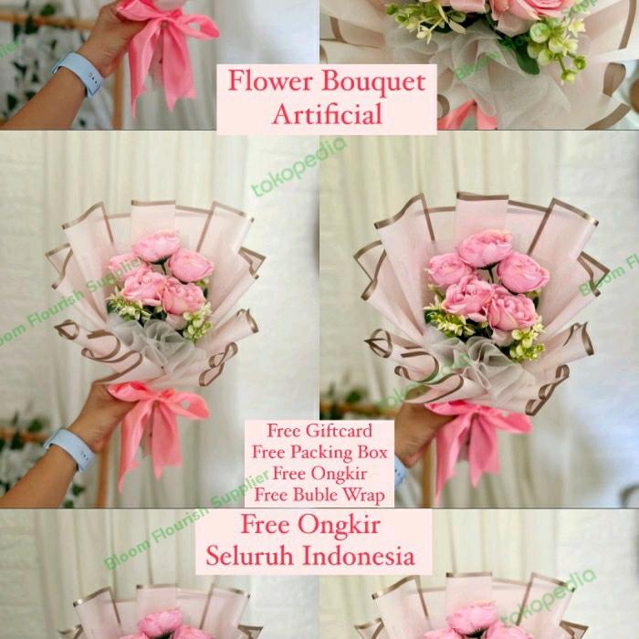 Gambar bouquet bunga artificial wisuda viral murah kirim seluruh indonesia - random dari Bloom Flourish Supplier undefined Tokopedia