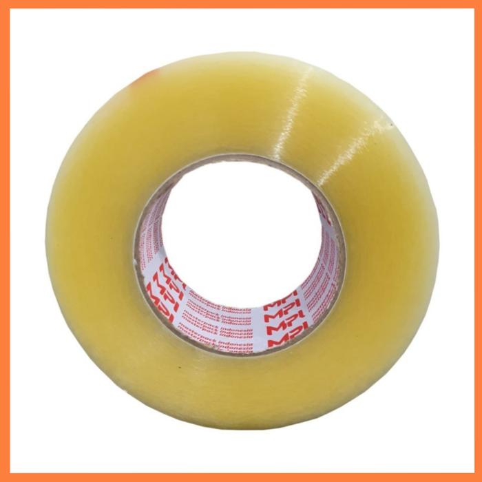 Gambar LAKBAN BENING COKLAT JUMBO 300 YARD X 45MM - Bening dari Toko Mefan undefined Tokopedia