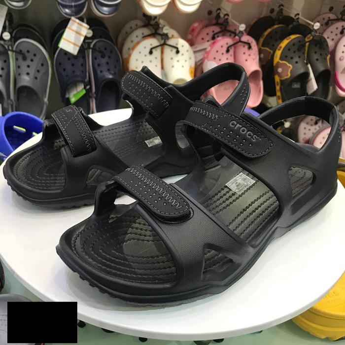 Gambar Sandal Crocs Swiftwater River Original/Sepatu Sandal Crocs Pria - Hitam, M10 dari Naita's Store undefined Tokopedia