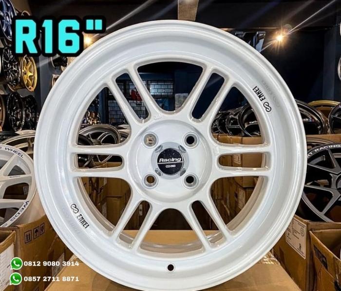 Jual Velg Rep Enkei RPF1 Ring 16 Velg Racing JDM Enkei RPF R16 White