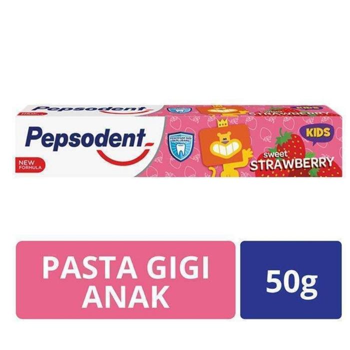 Gambar Pepsodent Pasta Gigi Anak Rasa Strawberry/Jeruk 50gr - rasa strawberry dari carissachayra02 undefined Tokopedia