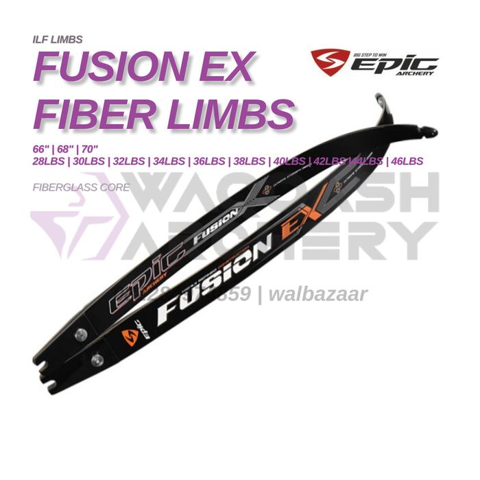 Gambar EPIC FUSION EX FIBER LIMBS ILF Recurve Bow Original - 66", 32lbs dari AlBazaar undefined Tokopedia