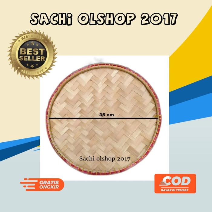 Gambar Tampah bambu diameter 30, 35, 40, 45, 55, 60 cm - 35 cm dari Sachi olshop 2017 undefined Tokopedia