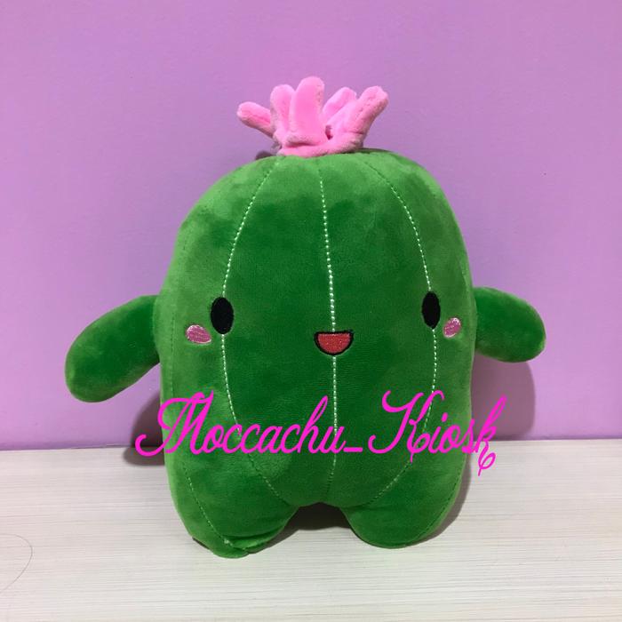 Gambar Boneka kaktus senyum lucu / cute cactus plush toy with smiley face dari Moccachu Kiosk undefined Tokopedia