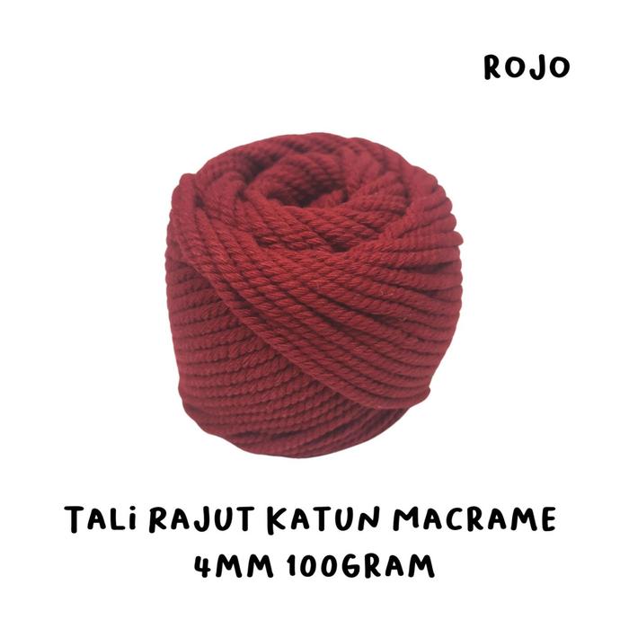 Gambar TALI KATUN MAKRAME KERAJINAN RAJUT 3-4MM WARNA TERLARIS 1KG MUAT 10ROL - ROJO MERAH dari VOLSHOP JOGJA undefined Tokopedia