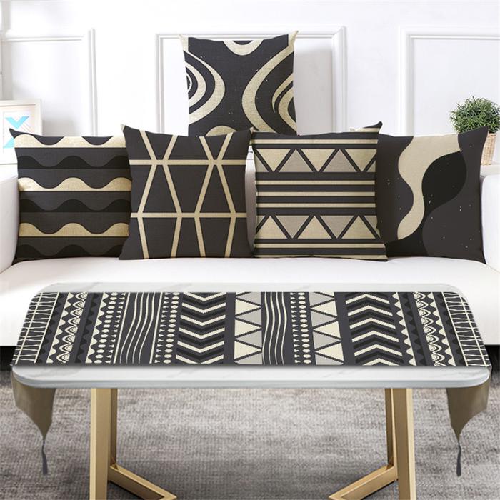 Gambar Torain Taplak Meja +Sarung Bantal 40x40cm Lenan Dekorasi Rumah 6 Set - 04 dari Torain Toko Resmi undefined Tokopedia