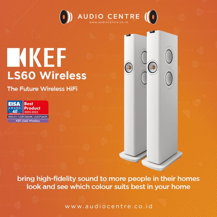 Gambar KEF LS60 Wireless Active HiFi Speakers Wireless - Mineral White dari Audio Centre Official undefined Tokopedia