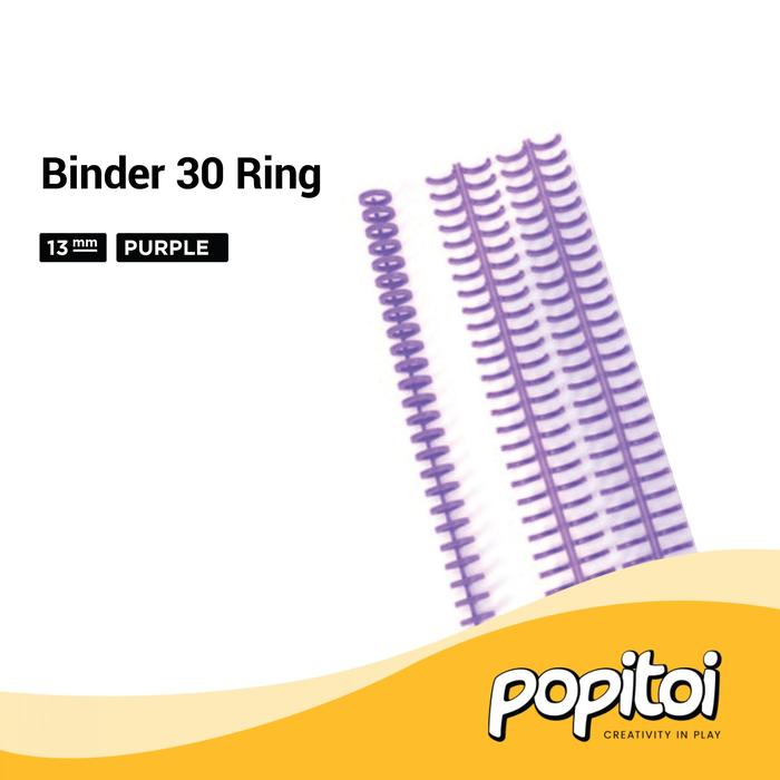 Gambar DIY 30 Holes Ring Binder Notebook A5 B5 A4 Lipat 360 Derajat Lubang - PURPLE dari Popitoi undefined Tokopedia