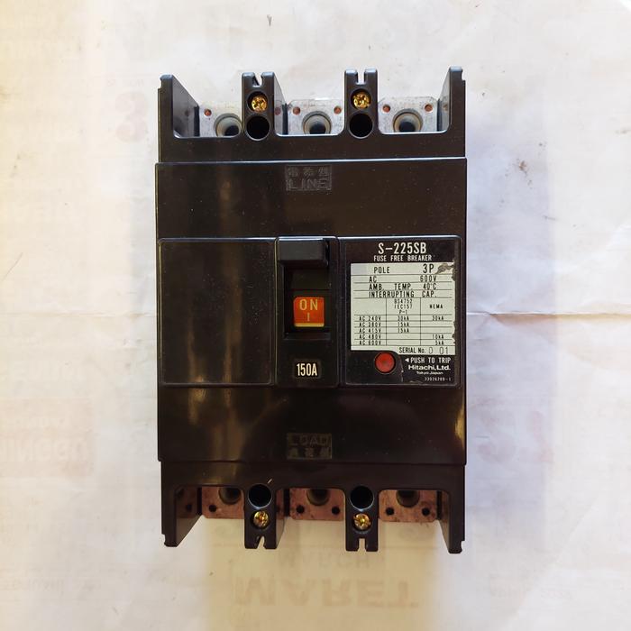 Jual Hitachi fuse free breaker S-225SB 3P 150A MCCB NFB Japan ...