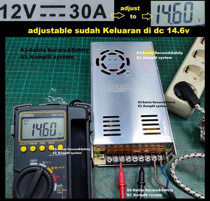 Gambar power supply adjust 14.6v DC dari 12v 30a 14,6v dc14.6v 14,6vdc dari s3.satria secure safe undefined Tokopedia