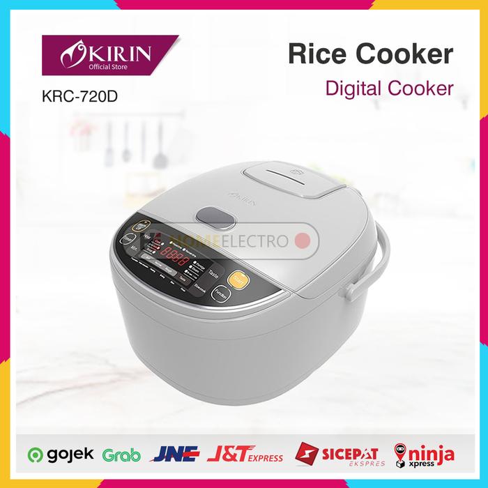 Gambar Kirin KRC-720D Digital Rice Cooker 2 Liter Stainless White dari Home Electro undefined Tokopedia