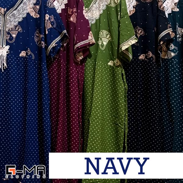 Gambar Daster Busui Kekinian - Daster Resleting Depan - Daster Arabian Renda - Navy dari G-MA Clothing undefined Tokopedia