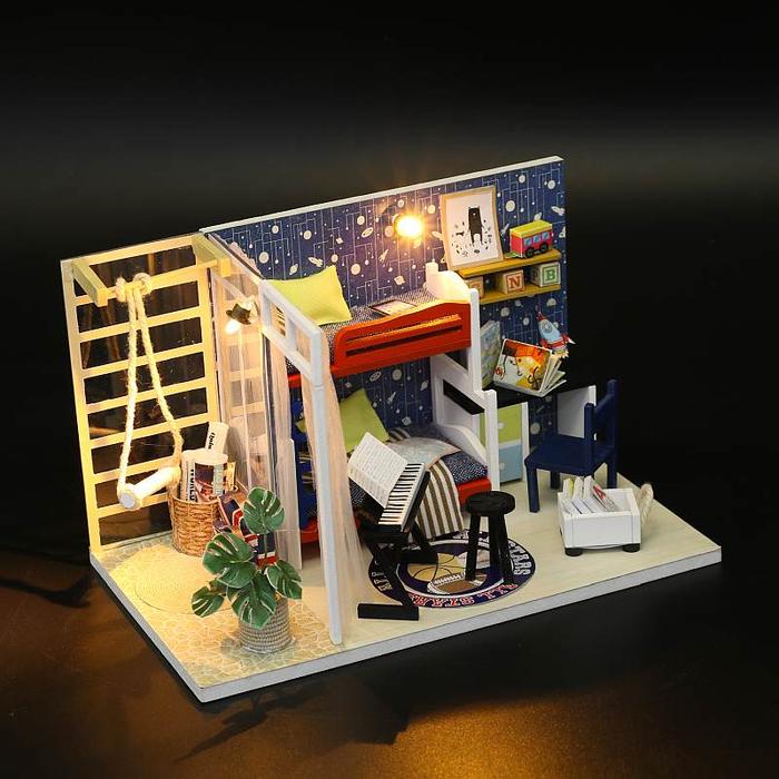 Gambar DIY Miniature House Rumah Mini Doll House Mainan Edukasi Rakit Rumah - S901 dari Lovely Koper undefined Tokopedia