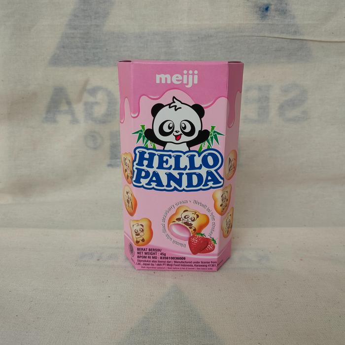 Gambar Hello Panda STRAWBERRY CREAM 45 gr , Helo stroberi Snack Meiji PINK dari Cresco undefined Tokopedia