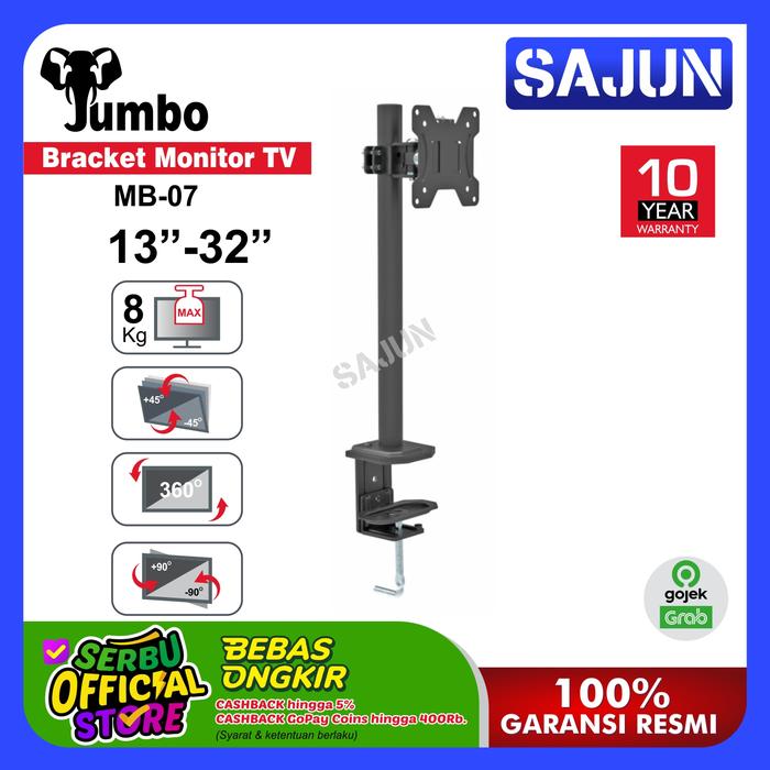 Gambar JUMBO Bracket Monitor TV 13-32 Inch Bracket Meja MB-07 / MB-08 / MB-11 - MB-07 dari Sajun Electronic undefined Tokopedia
