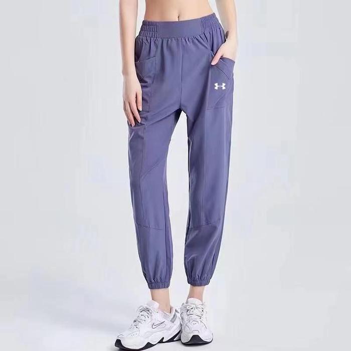 Gambar celana panjang olahraga micro woman celana zumba jogger parasut drifit - Ungu, L dari Gym Apparel Yogyakarta undefined Tokopedia