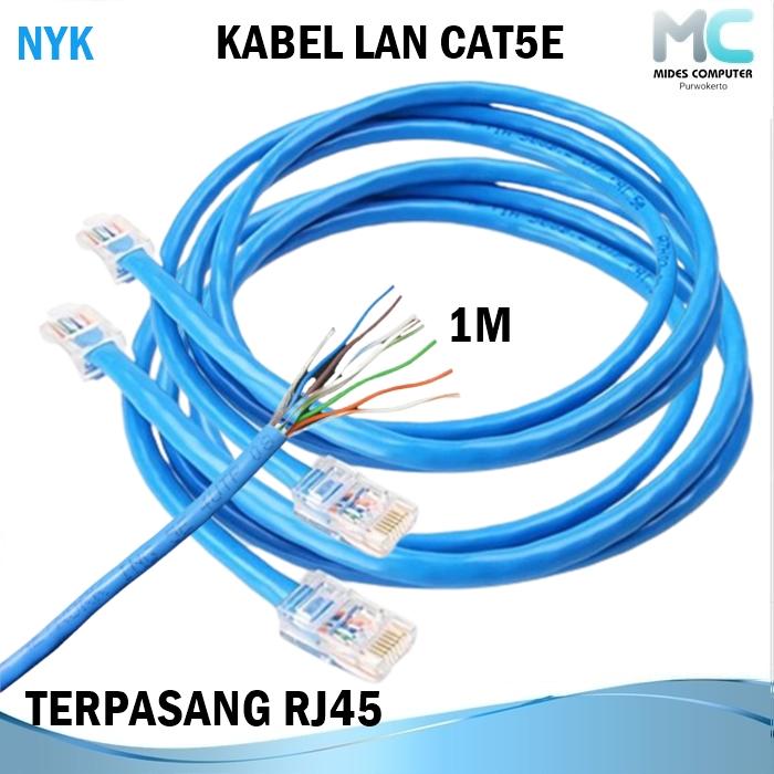 Gambar Kabel LAN RJ45 UTP CATE5 NYK 1M/2M/3M/4M/5M/10M/15M/20M/30M/40/50M - 1M dari MIDES COMPUTER PURWOKERTO undefined Tokopedia