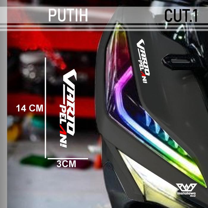 Gambar Cutting Sticker VARIO PELAN Variasi Aksesoris Motor Stiker - Putih dari MATALAWA PICTURES undefined Tokopedia