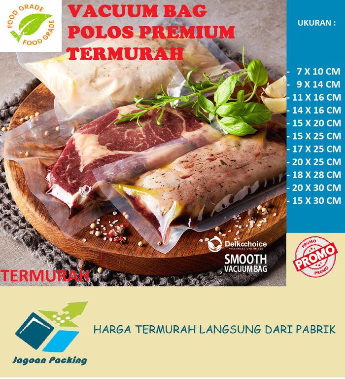 Gambar PLASTIK VACUUM VACUM VAKUM TERMURAH MAKANAN EMBOSS / POLOS ALL UKURAN - POLOS, 10cm x 15 cm  dari Jagoan Packing undefined Tokopedia