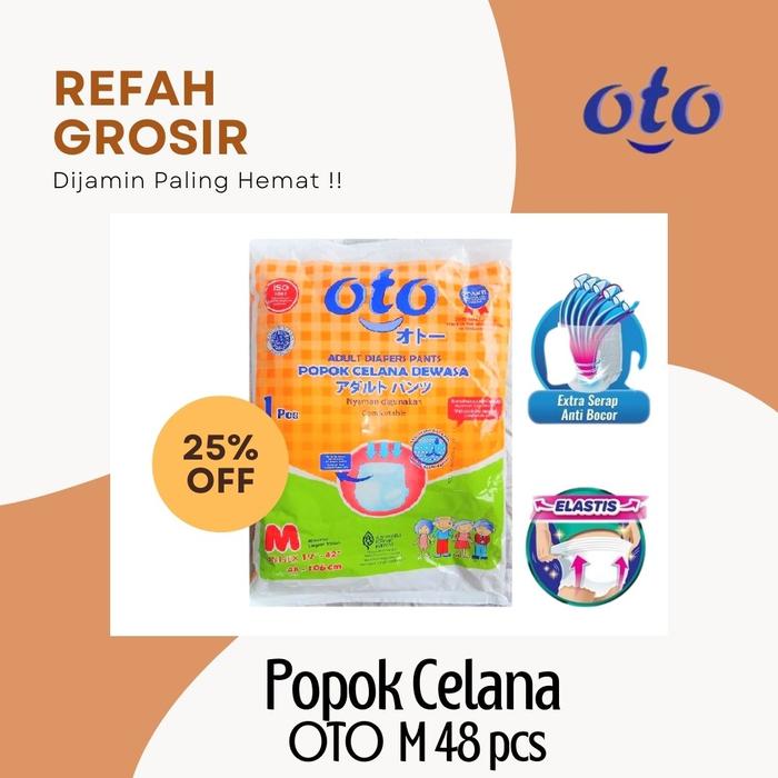 Gambar HEMAT 48 pcs OTO POPOK CELANA DEWASA ( Size M/L/XL ) Pemper Diaper - M dari Refah Grosir undefined Tokopedia