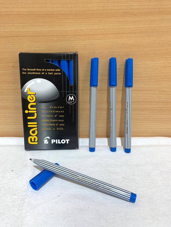 Gambar PULPEN PILOT BALL LINER 0,8 BIRU / HITAM - Biru dari Usaha Pagi undefined Tokopedia