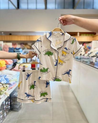 Gambar Piyama Anak Fash S/s Dino Grey - Macadamia Little Glamz dari Macadamia Little Glamz undefined Tokopedia