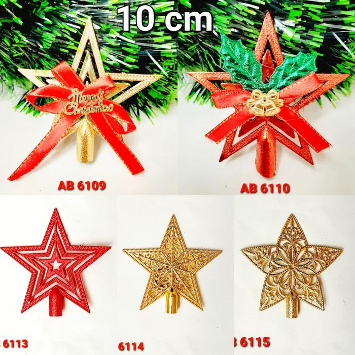 Gambar DEKORASI NATAL BINTANG CHRISTMAS TREE STAR AKSESORIES - BTG 10cm RANDOM dari MadisonShop undefined Tokopedia