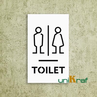 Gambar Papan Sign Akrilik Toilet Pria Wanita - Acrylic Sign Board Toilet Man - Putih dari uniKraf undefined Tokopedia