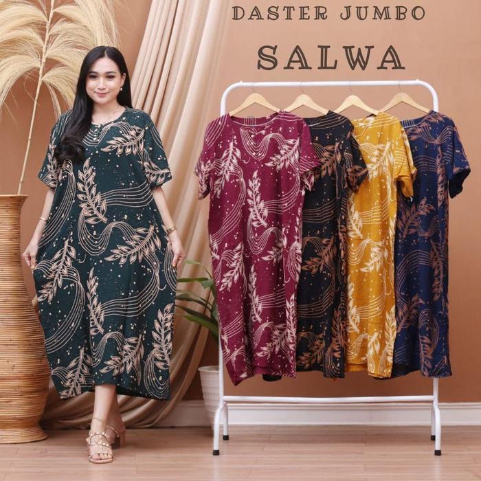 Gambar Daster Jumbo Murah Grosir Salwa - Hitam dari Niaz Collection undefined Tokopedia