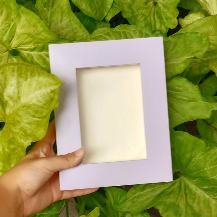 Gambar PIGURA KAYU/ FRAME/ BINGKAI FOTO UKURAN 17,8 CM x 14 CM - Ungu Pastel dari lalacraftshop undefined Tokopedia