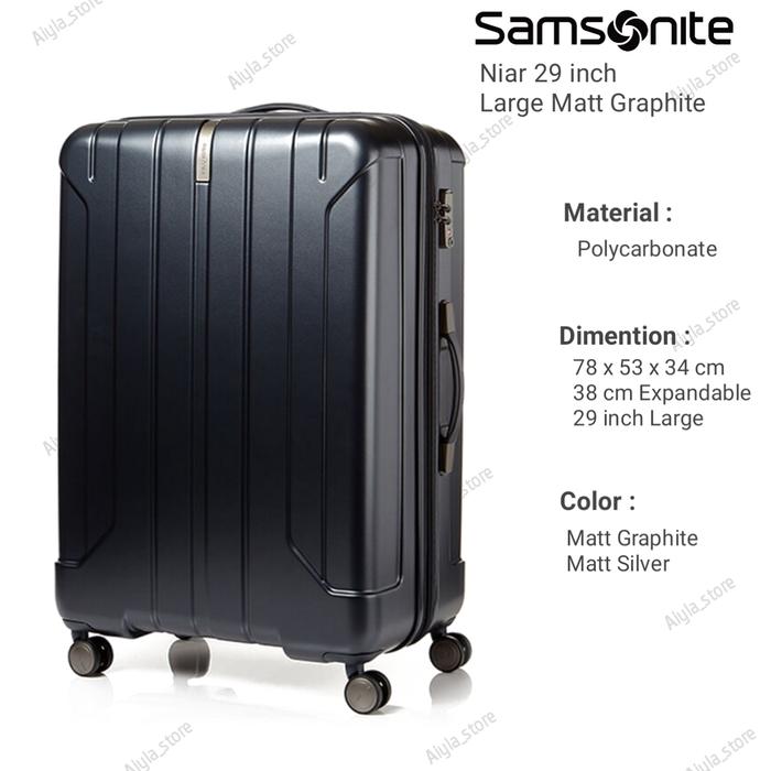 Jual Samsonite Niar 78 cm 29 inch Matt Silver Koper Hardcase