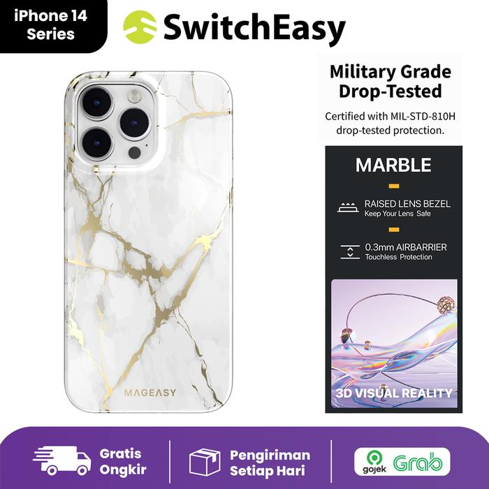 Gambar Case iPhone 14 Pro Max Plus MagEasy Marble Hybrid Casing - Champagne White, iPhone 14 Plus dari SwitchEasy Official undefined Tokopedia
