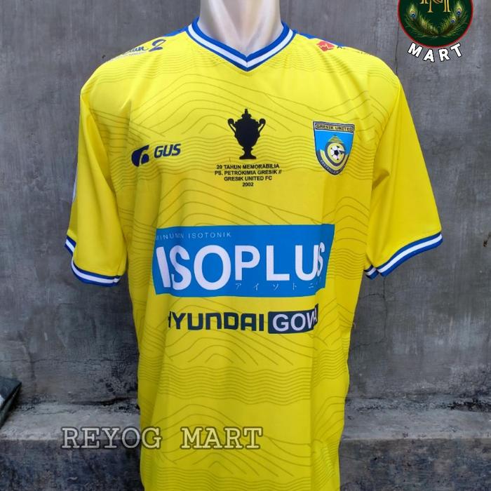 Gambar JERSEY GRESIK UNITED FC HOME 2022 / 2023 LIGA 2 KUNING PRINTING LOKAL - XL, Dry Fit dari REYOG MART undefined Tokopedia