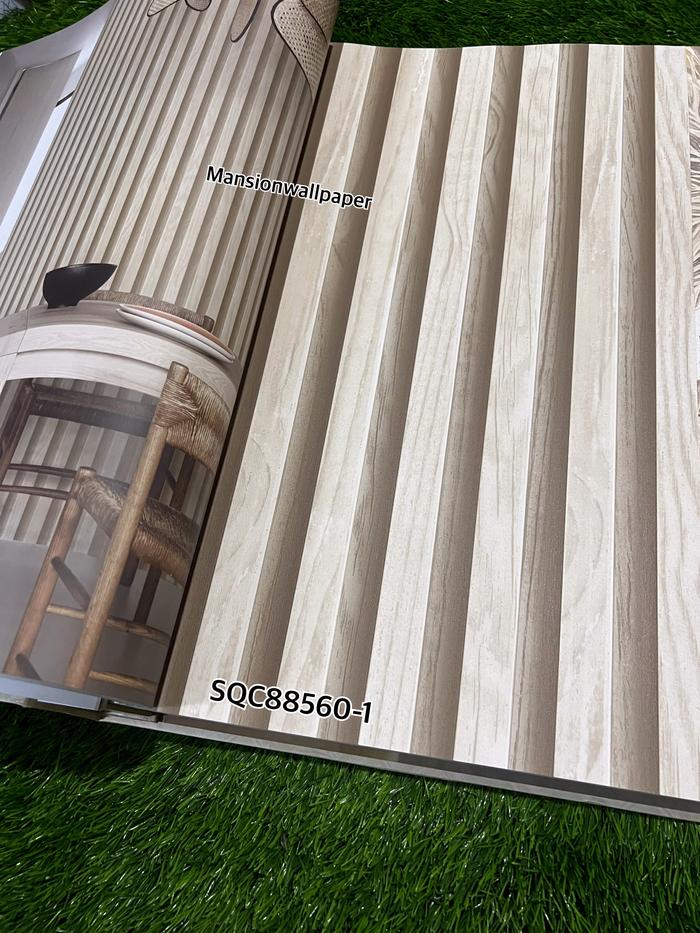 Gambar Wallpaper Dinding Korea Motif Kayu WPC Panel 3D Effect - SQC88560-1 dari Mansion Wallpaper undefined Tokopedia