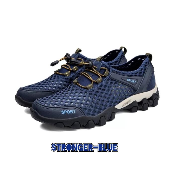 Gambar Sepatu Import Pria Outdoor Olahraga Gunung Hiking Anti Air - STRONGER - Navy, 40 dari M2 SHOES STORE OFFICIAL undefined Tokopedia