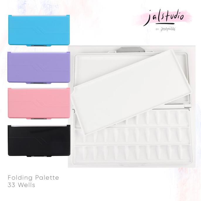 Jual Watercolor Folding Palette Box Tin Palet Cat Air Lukis 33 Wells jual-watercolor-folding-palette-box-tin-palet-cat-air-lukis-33-wells