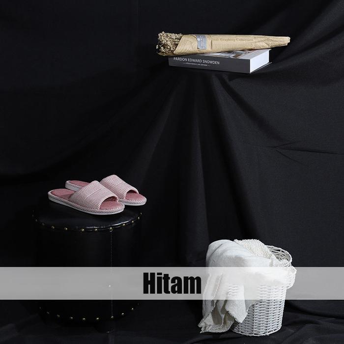 Gambar XXMAKE kain latar belakang foto studio foto A-level warna polos - Hitam, 50*240cm dari XXMAKE undefined Tokopedia