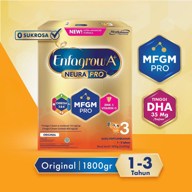 Gambar ENFAGROW A+ 3 ORIGINAL 1800 G SUSU FORMULA 1-3 TAHUN dari RAYA SUSU OFFICIAL undefined Tokopedia