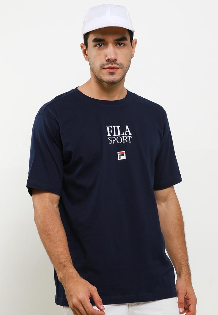 Gambar FILA Kaos Pria Secondo - Navy - M dari FILA Official Store undefined Tokopedia