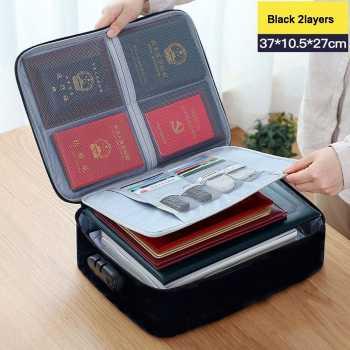 Gambar Tas Travel Organizer Aksesoris Tas Serbaguna Password Lock Waterproof - 2 Layer, Hitam dari SoalStore undefined Tokopedia