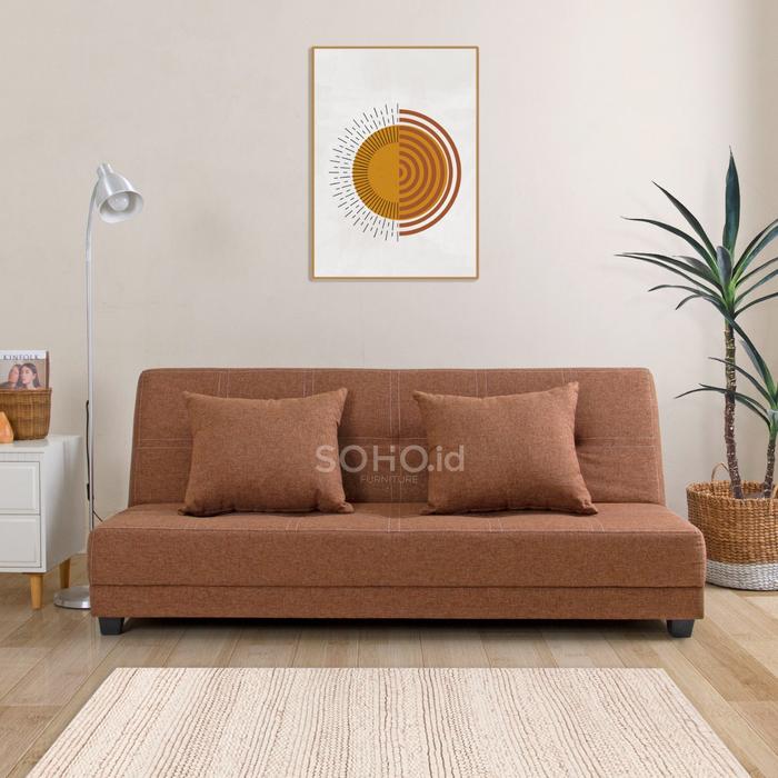 Gambar SOHO.ID Remy Sofa Bed - Sofa Minimalis Murah - Brown dari Soho.id Furniture undefined Tokopedia