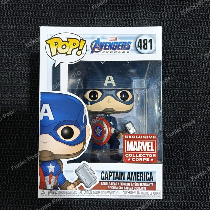 America Endgame Captain America Funko Pop With Mjolnir Funko