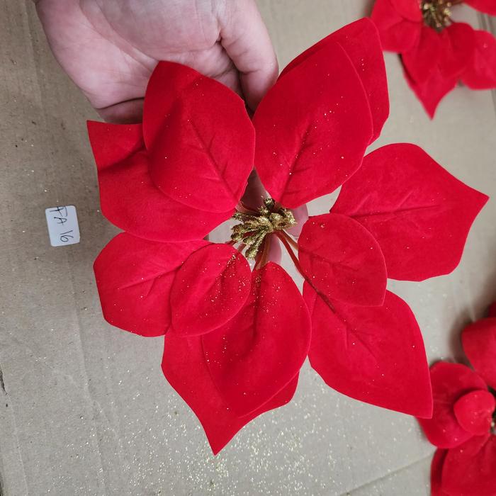 Gambar BUNGA NATAL PONSETIA MERAH DEKORASI BUNGA MERAH HIASAN PARCEL NATAL - FA-16 SATUAN dari MadisonShop undefined Tokopedia