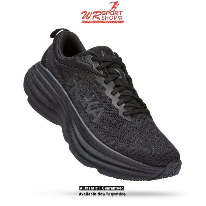 Sepatu Lari Pria Hoka One One Bondi Black Black US - Main Image