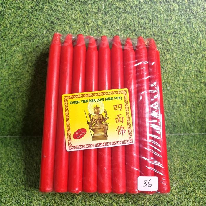 Gambar Lilin Batangan ( Merah ) - 36 Batang dari Haohaoco undefined Tokopedia