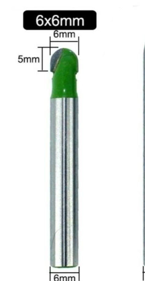 Gambar Mata Profil Router CNC Setengah Lingkaran Round Bottom Shank 6mm - 6x6mm dari JualJadiBerkah undefined Tokopedia