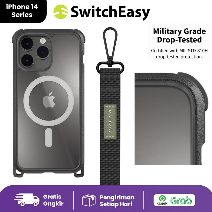 Gambar Case iPhone 14 Pro Max Plus SwitchEasy Odyssey Plus Magsafe Tali Strap - Classic Black, iPhone 14 dari SwitchEasy Official undefined Tokopedia
