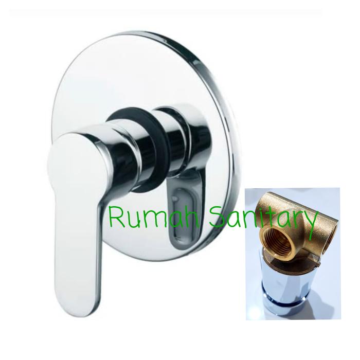 Gambar Stop kran tanam Panas Dingin Kuningan / Kran shower mixer Tanam tembok - SKTANAM.P/D-BLT dari Rumahsanitary28 undefined Tokopedia